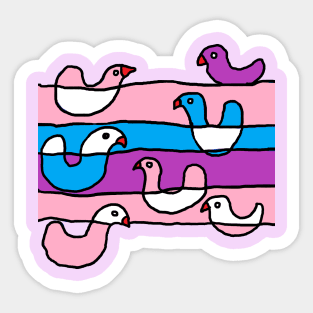 Duck pattern Sticker